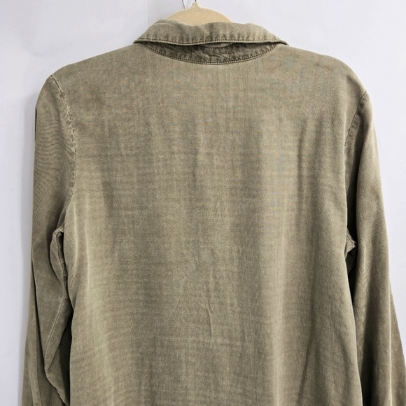 Bella Dahl Moss Green Long Sleeve Shirt Dress - Picture 10 of 13